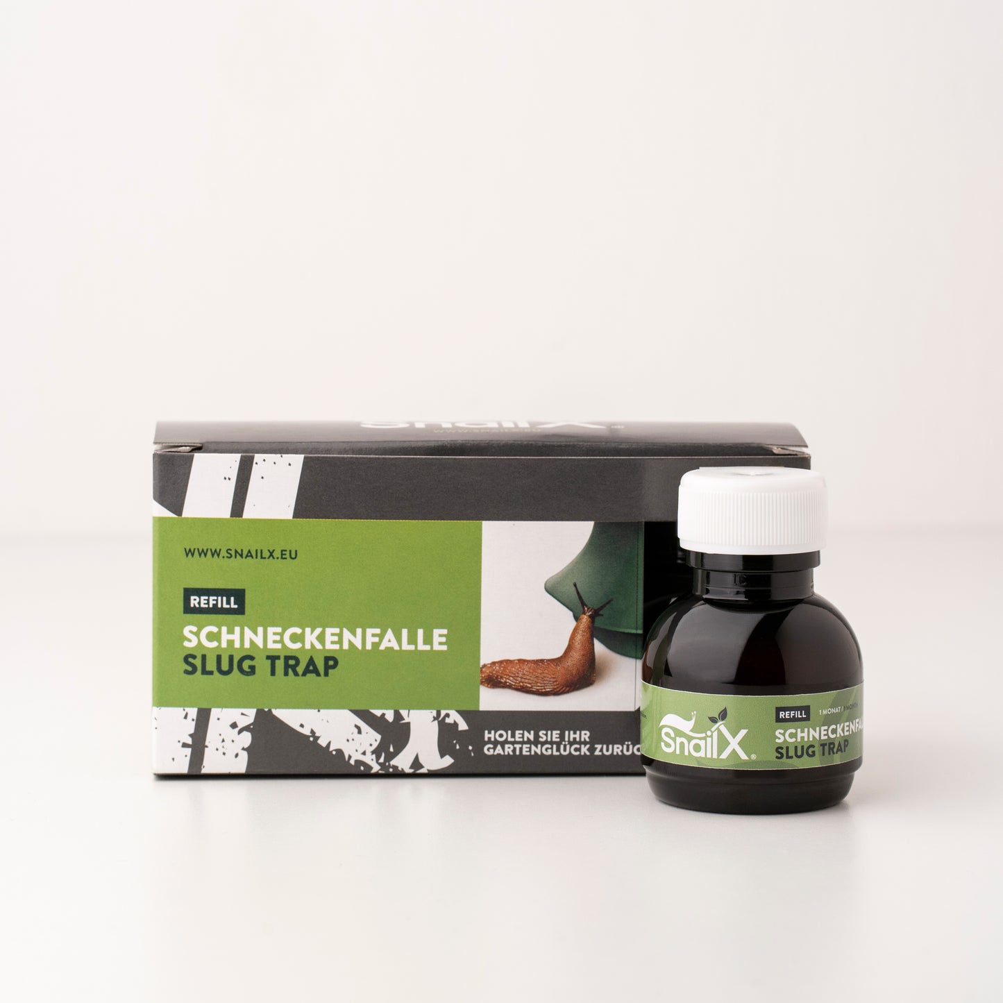 Refill pack: 3 bottles of highly efficient attractant for SnailX snail trap